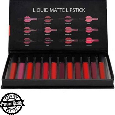 Fiftyshades 12 pc set Liquid matte multicolor lipstick longlasting smudgeproof lipstick(red, 60 ml)