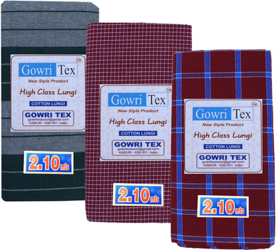 GOWRI TEX Striped Multicolor Lungi