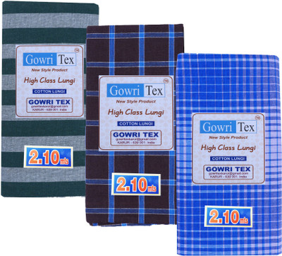 GOWRI TEX Striped Multicolor Lungi