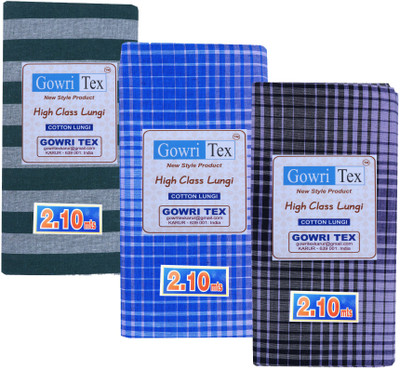 GOWRI TEX Striped Multicolor Lungi