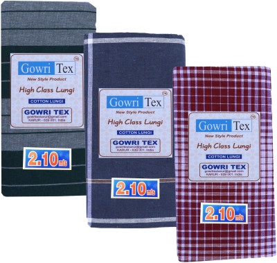 GOWRI TEX Striped Multicolor Lungi