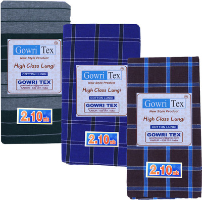 GOWRI TEX Striped Multicolor Lungi