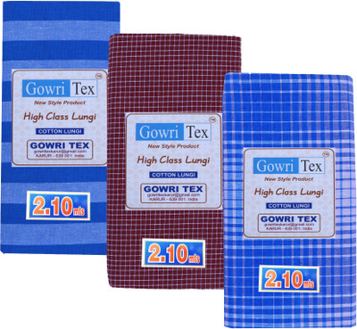 GOWRI TEX Striped Multicolor Lungi