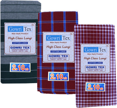 GOWRI TEX Striped Multicolor Lungi