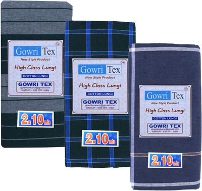 GOWRI TEX Striped Multicolor Lungi