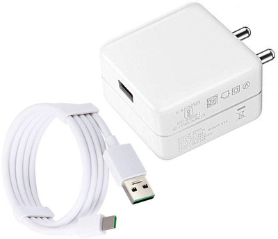 VOLTDIC Wall Charger Accessory Combo for Oppo Reno3 Pro, Oppo A57e, OnePlus 6T, 30W 5V/6A, (Upto 65W Supported)(White)