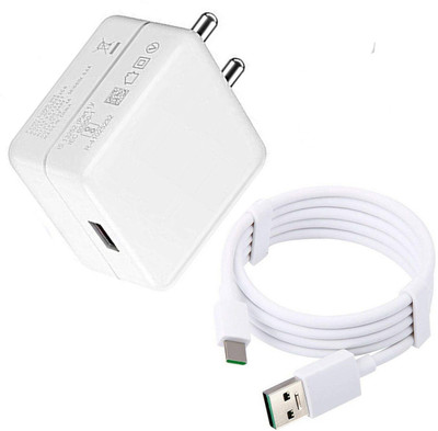 VOLTDIC Wall Charger Accessory Combo for Oppo F17, Oppo F15, Oppo Reno, 30W 5V/6A, (For VOOC/Supervooc Device)(White)