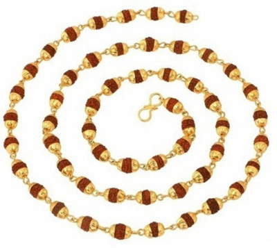 JK Import Fashionable Rudraksh Mala Wood, Alloy Chain