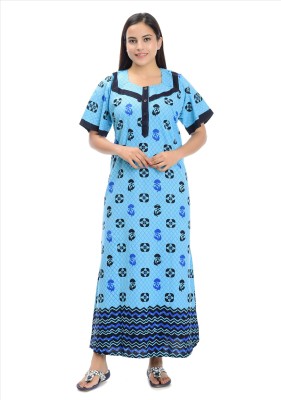 rajeraj Women Nighty(Multicolor)