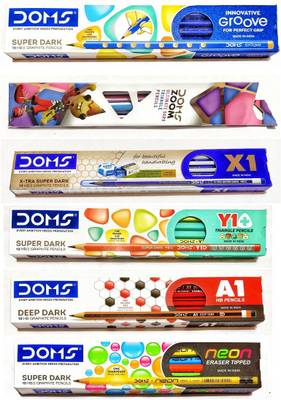 DOMS ZOOM, NEON, GROOVE, X1, A1, Y1+ ultimate dark pencil Pencil