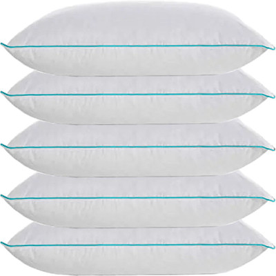 Linenovation Microfibre Solid Sleeping Pillow Pack of 5(Turquise)