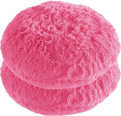 PICKKART Microfibre Solid Cushion Pack of 2(Pink)