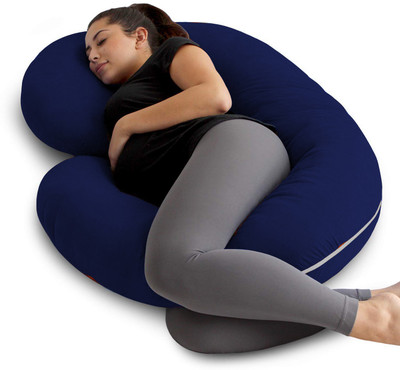 Daddy Cool Ultra Soft Microfibre Solid Pregnancy Pillow Pack of 1(Dark Blue)