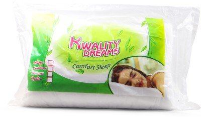 KWALITY DREAMS Microfibre Solid Sleeping Pillow Pack of 1(White)