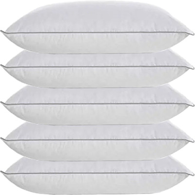 Linenovation Microfibre Solid Sleeping Pillow Pack of 5(Grey)