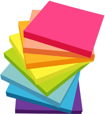 Litheworld Sticky Notes 900 Sheets Regular, 9 Colors(Set Of 9, Multicolor)
