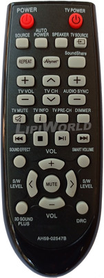 LipiWorld AH59-02547B AH5902547B Home Theater Soundbar Remote Control Compatible for Samsung Soundbar Remote Controller(Black)