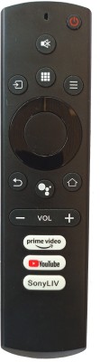 LipiWorld Smart HD LCD LED TV Remote Control with YouTube Prime Video Sonyliv Function (Without Voice Function) Compatible for Kodak Remote Controller(Black)