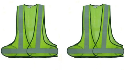 UDYOGI 3 Side Opening Safety Jacket (Green, Pack of 2) Safety Jacket(Green)