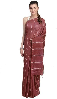 govind handloom Self Design Bhagalpuri Art Silk, Cotton Silk Saree(Red)