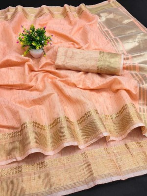 ZUUL Self Design, Woven Assam Silk Cotton Silk Saree(Pink)