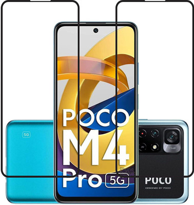 NIMMIKA ENTERPRISES Edge To Edge Tempered Glass for Poco M4 Pro 5G D+ Tempered Glass(Pack of 2)
