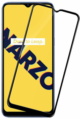 EITANSHA CREATION Edge To Edge Tempered Glass for Realme Narzo 10, Realme Narzo 10A(Pack of 1)