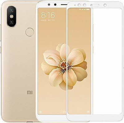 NIMMIKA ENTERPRISES Tempered Glass Guard for MI REDMI 6X TEMPERED GLASS 11D WHITE(Pack of 1)
