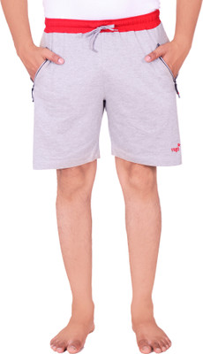 Vego Solid Men Grey Regular Shorts