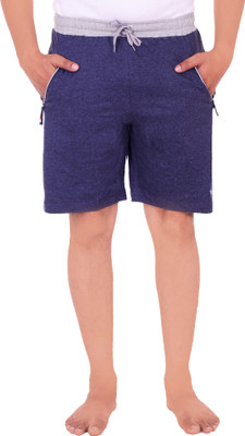 Vego Solid Men Light Blue Regular Shorts