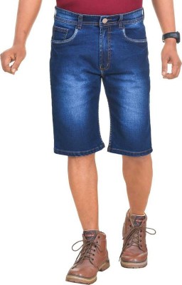 PLOUNGE Solid Men Denim Blue Denim Shorts