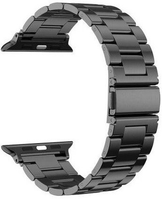 Like Star Stainless Steel Solid Metal Chain Strap 42mm / 44mm ( Black) Smart Watch Strap(Black)