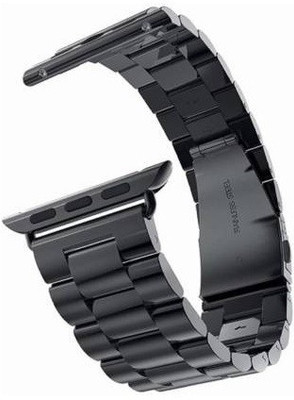Like Star Ultra Luxury Stainless Steel Solid Chain Strap 42mm / 44mm for ( Black) Smart Watch Strap(Black)