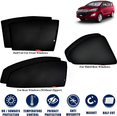 Kingsway Side Window Sun Shade For Toyota Innova Crysta(Black)