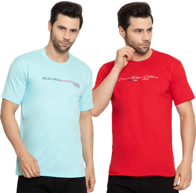 Zeffit Printed Men Round Neck Multicolor T-Shirt