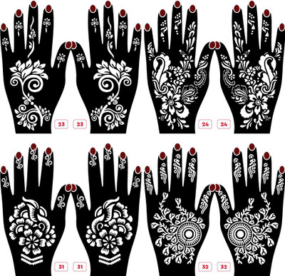 APCUTE Mehandi_23_24_31_32(Mehandi stencils Design for hand)