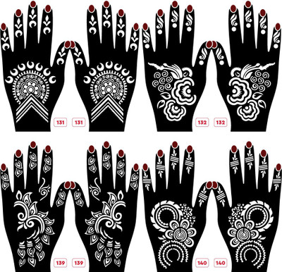 APCUTE Mehandi_131_132_139_140(Mehandi stencils Design for hand)