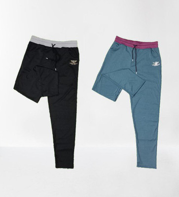 Tip Top Fashion Solid Men Black, Blue Track Pants