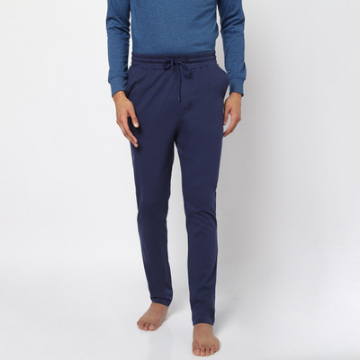 Ajile By Pantaloons Solid Men Dark Blue Track Pants