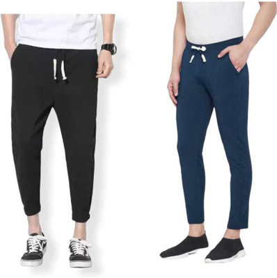 Divdot Solid Men Black, Green Track Pants