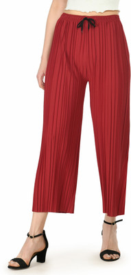 MODERNSSHOP Relaxed Women Maroon Trousers