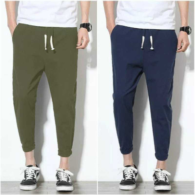 Divdot Solid Men Blue Track Pants