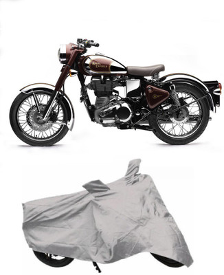 THE REAL ARV Two Wheeler Cover for Royal Enfield(Classic 500, Silver)