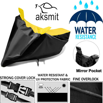 aksmit Two Wheeler Cover for Honda(Activa 4G, Black, Yellow)