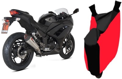 APNEK Two Wheeler Cover for Kawasaki(Ninja 300, Red, Black)