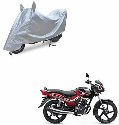 KEDIT Two Wheeler Cover for TVS(Star City, Silver)