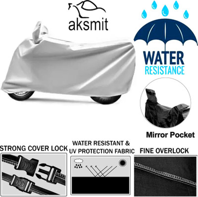 aksmit Two Wheeler Cover for TVS(NTORQ, Silver)