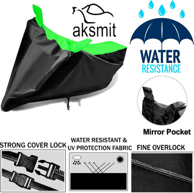 aksmit Two Wheeler Cover for Suzuki(Access, Black, Green)