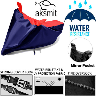aksmit Two Wheeler Cover for Honda(Activa i, Black, Red)