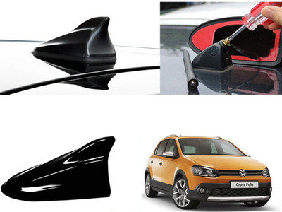 Shop Buy Shark Fin Roof top Signal Receiver for Volkswagen Polo Cross Black Car Antenna Shark Fin Roof top Signal Receiver for Volkswagen Polo Cross Black Car Antenna Satellite Vehicle Antenna